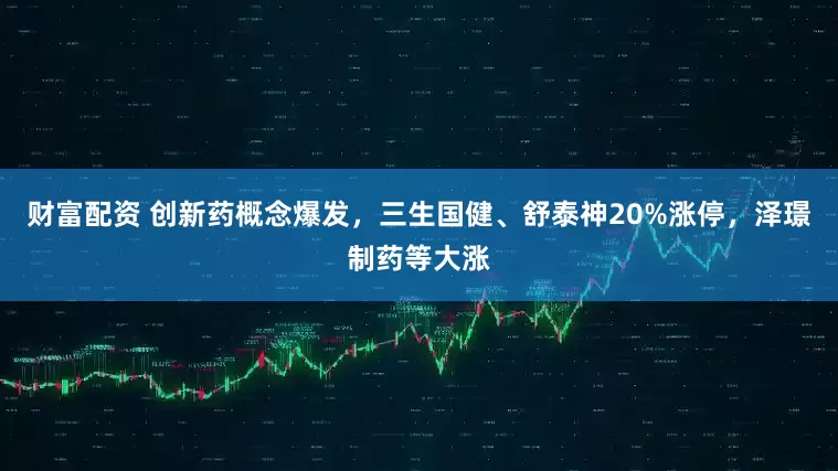 财富配资 创新药概念爆发,三生国健、舒泰神20%涨停,泽璟制药等大涨